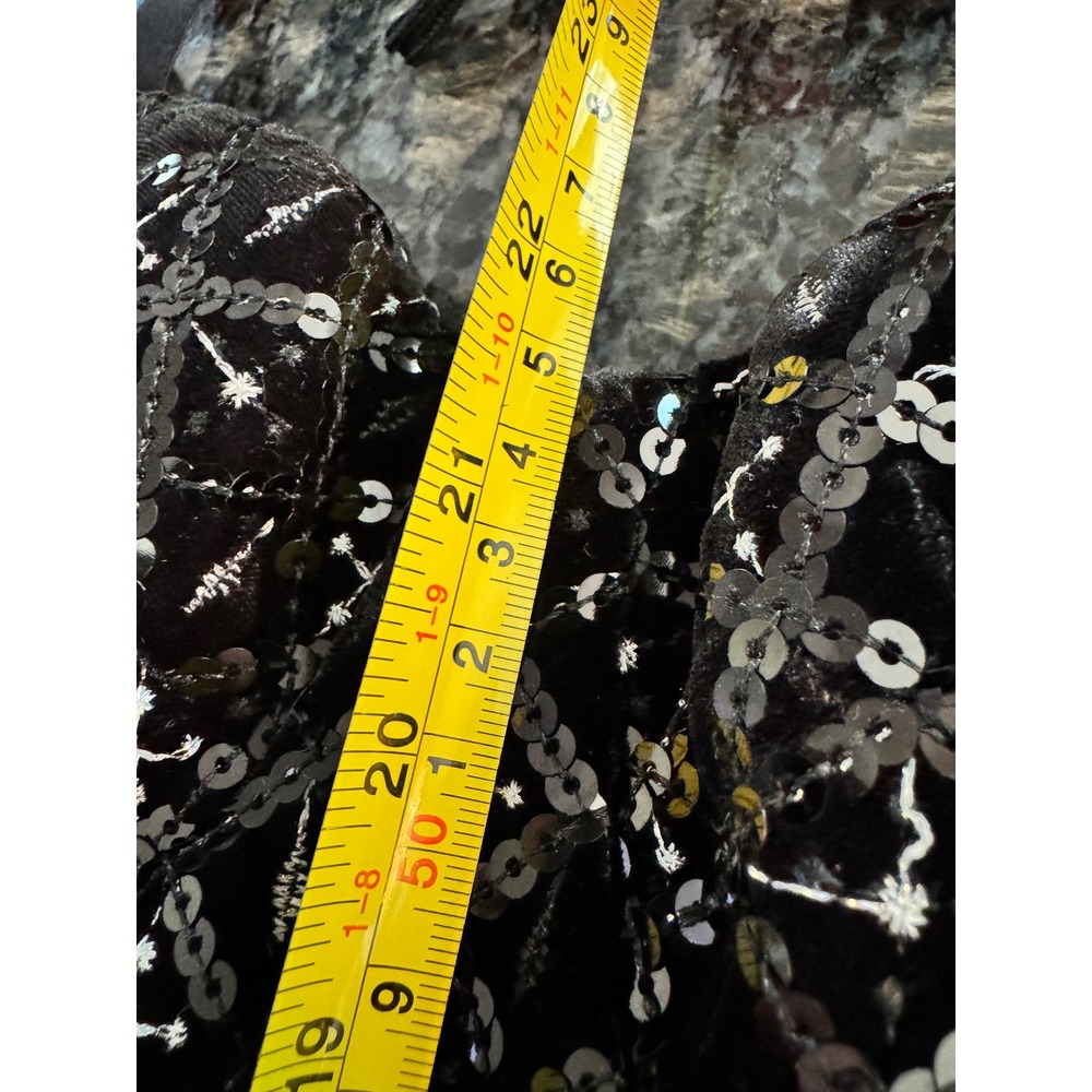 NWT NADINE MERABI Black Sequin Corset Jumpsuit - Picture 15 of 16